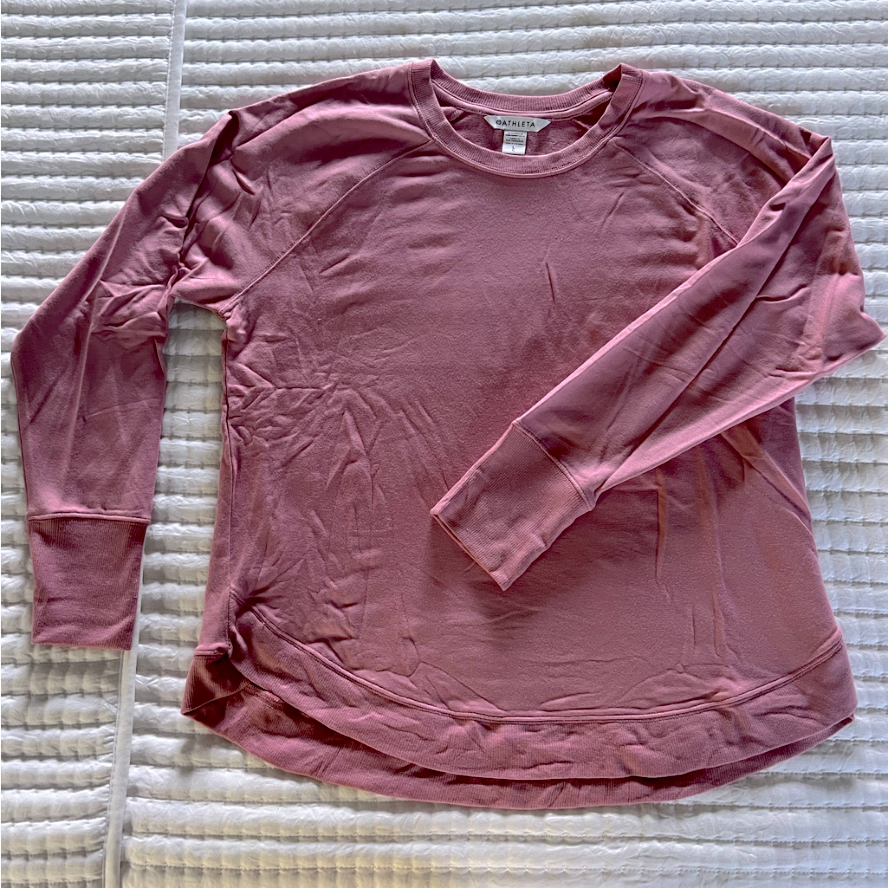 Athleta Pure Luxe Sweatshirt - Rose - L